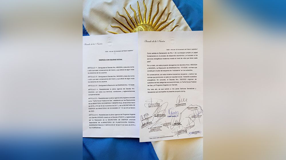 Senadores patagónicos buscan restituir la Tarifa Social del gas