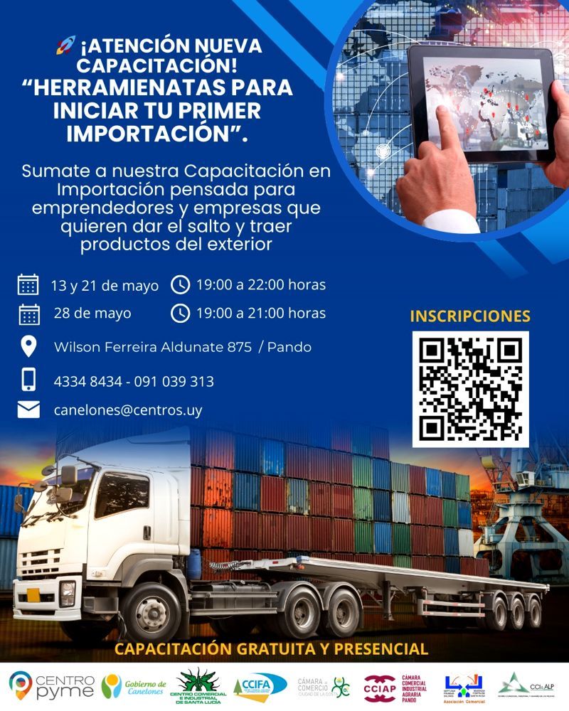 Cámara Comercial invita a participar en la capacitación “Herramientas para Iniciar tu Primera Importación”