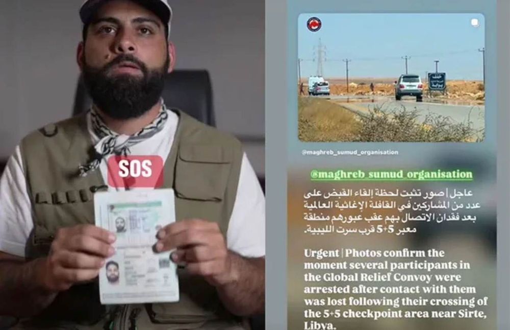 Organización Maghreb Sumud perdió contacto con convoy humanitario en Libia; hay un uruguayo entre los detenidos