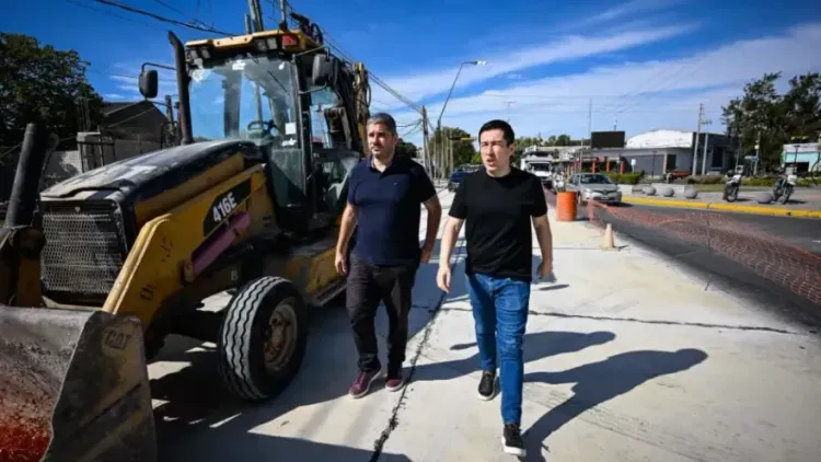 Malvinas Argentinas: Leo Nardini y Roberto Caggiano supervisaron una obra clave