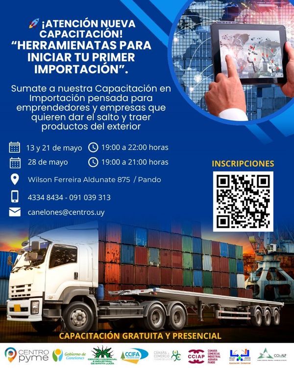 Cámara Comercial invita a participar en la capacitación “Herramientas para Iniciar tu Primera Importación”