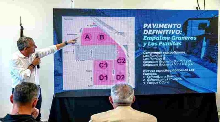 Javkin presentó ante vecinas y vecinos la obra de urbanización integral en Empalme Graneros y Los Pumitas