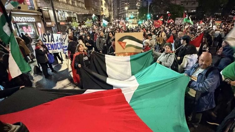 Decenas de miles marcharon en Uruguay en protesta por el genocidio en Gaza