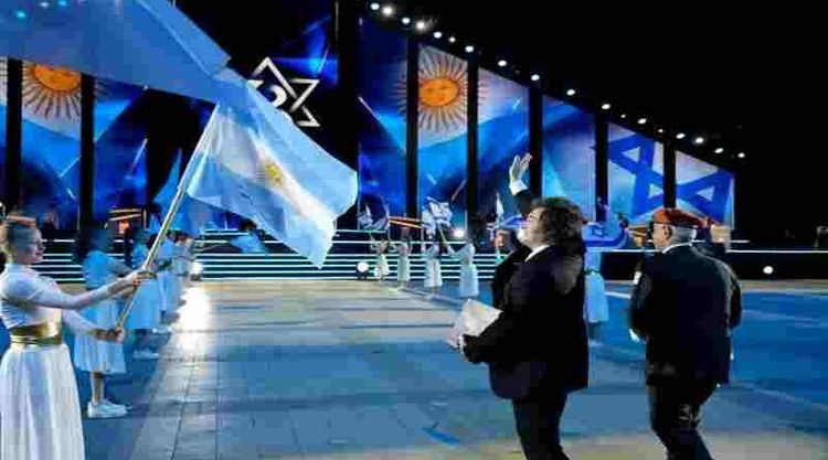 Milei cerró su visita en Israel participando del acto por el Día de la Independencia