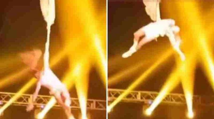 Brutal caída de un acróbata en un circo de San Luis