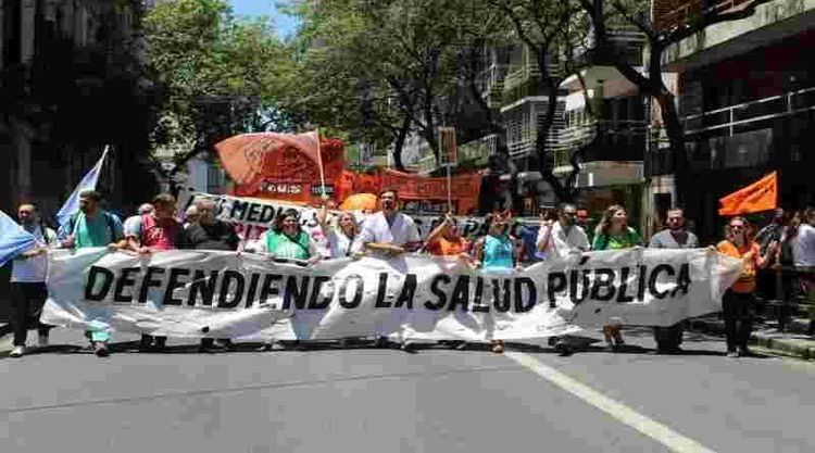 Gremios locales se suman a la marcha por la salud