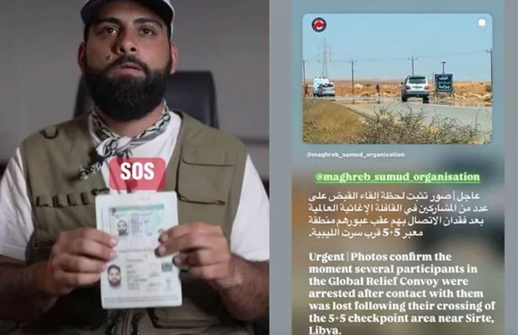 Organización Maghreb Sumud perdió contacto con convoy humanitario en Libia; hay un uruguayo entre los detenidos