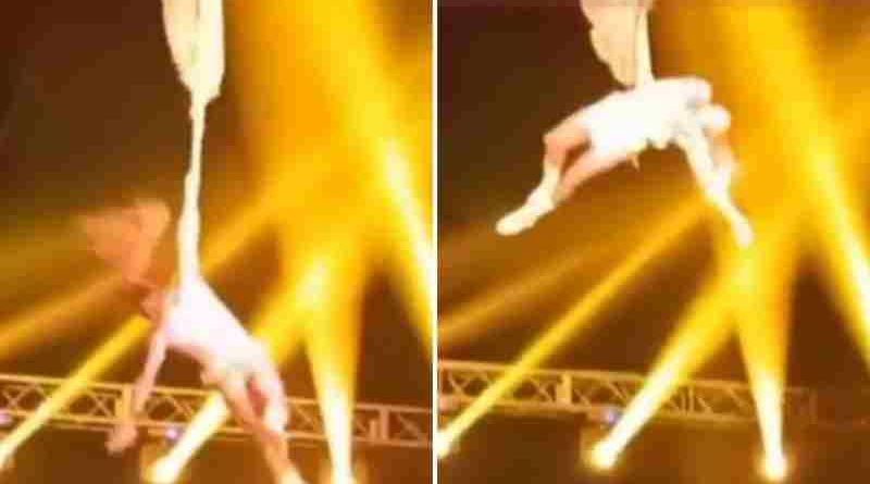 Brutal caída de un acróbata en un circo de San Luis